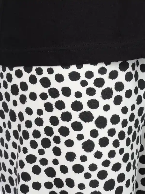 Bild 3 von Damen Pyjama mit gemusterter Hose Schwarz