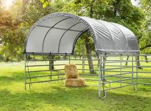 Weidezelt-Überdachung, ca. 360 x 360 x 160 cm - Grau