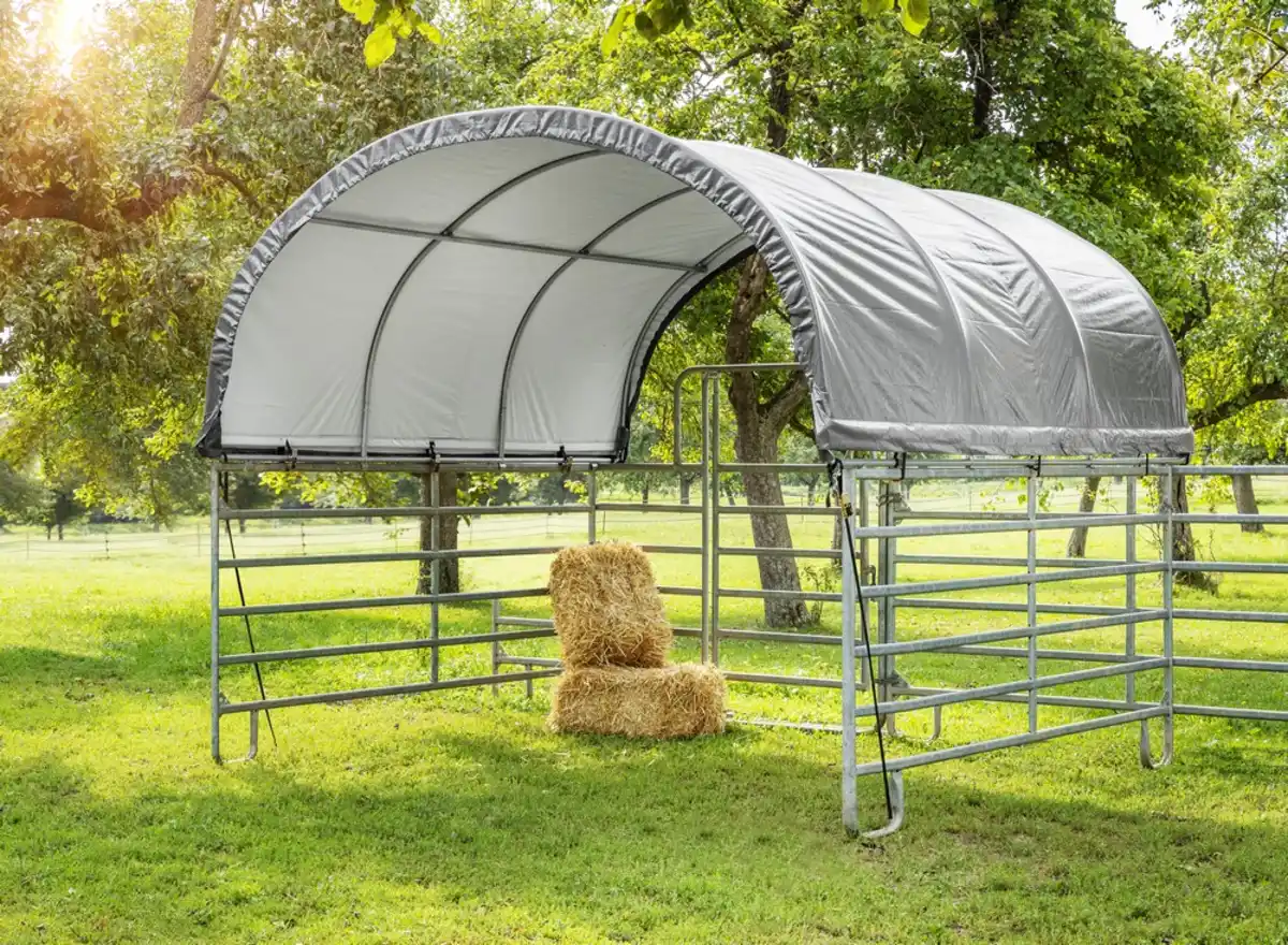 Bild 1 von Weidezelt-Überdachung, ca. 360 x 360 x 160 cm - Grau