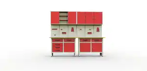 Werkzeugschrank Werkstatt-Set 240 cm Rot