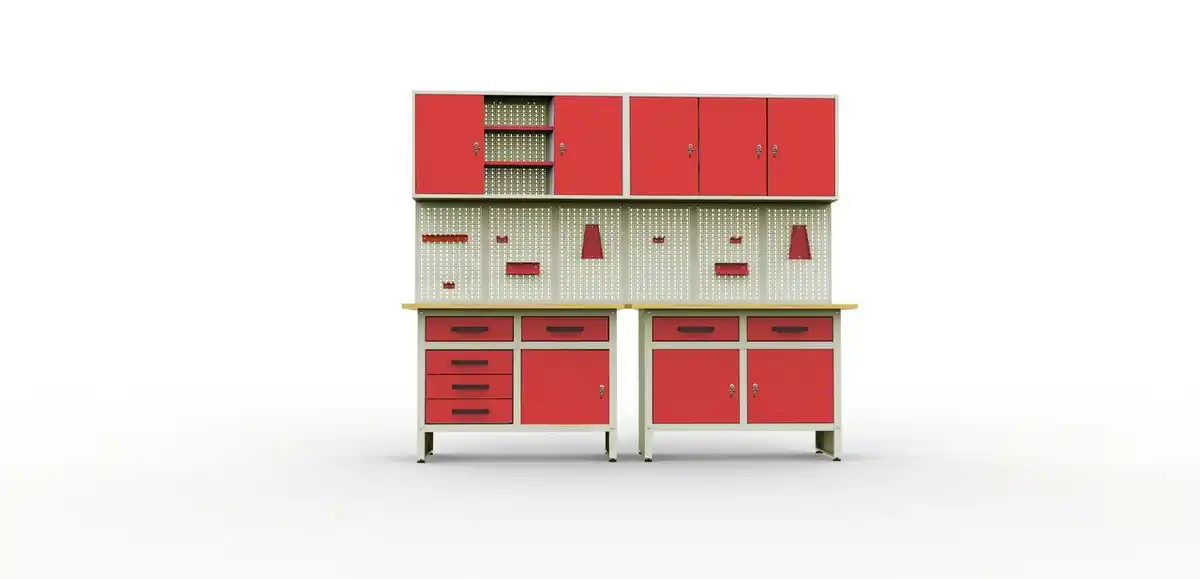 Bild 1 von Werkzeugschrank Werkstatt-Set 240 cm Rot