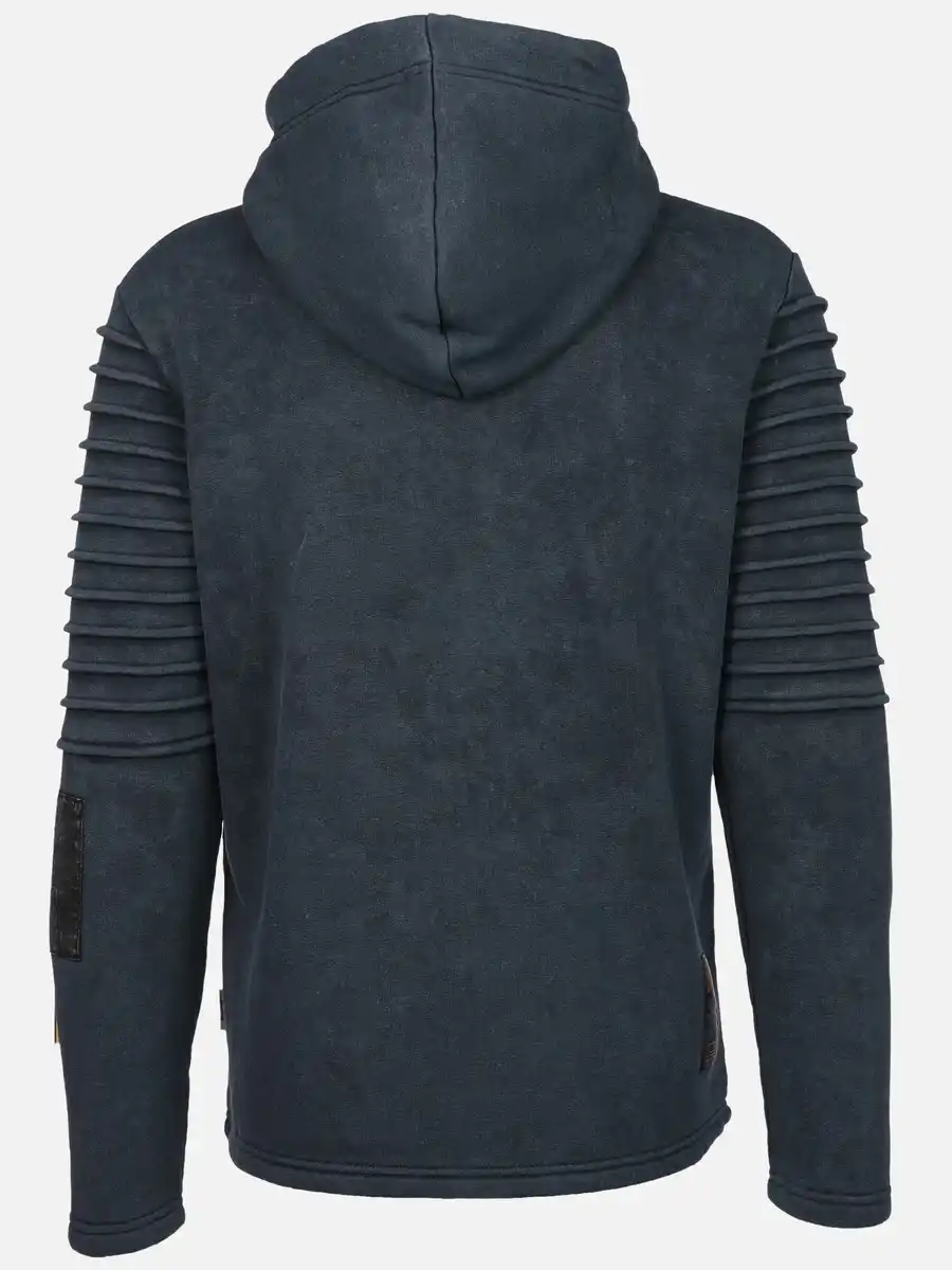 Bild 2 von Herren Bikersweatjacke mit Kapuze Marine