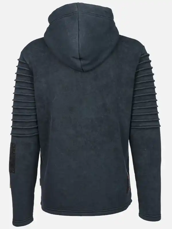 Bild 2 von Herren Bikersweatjacke mit Kapuze Marine