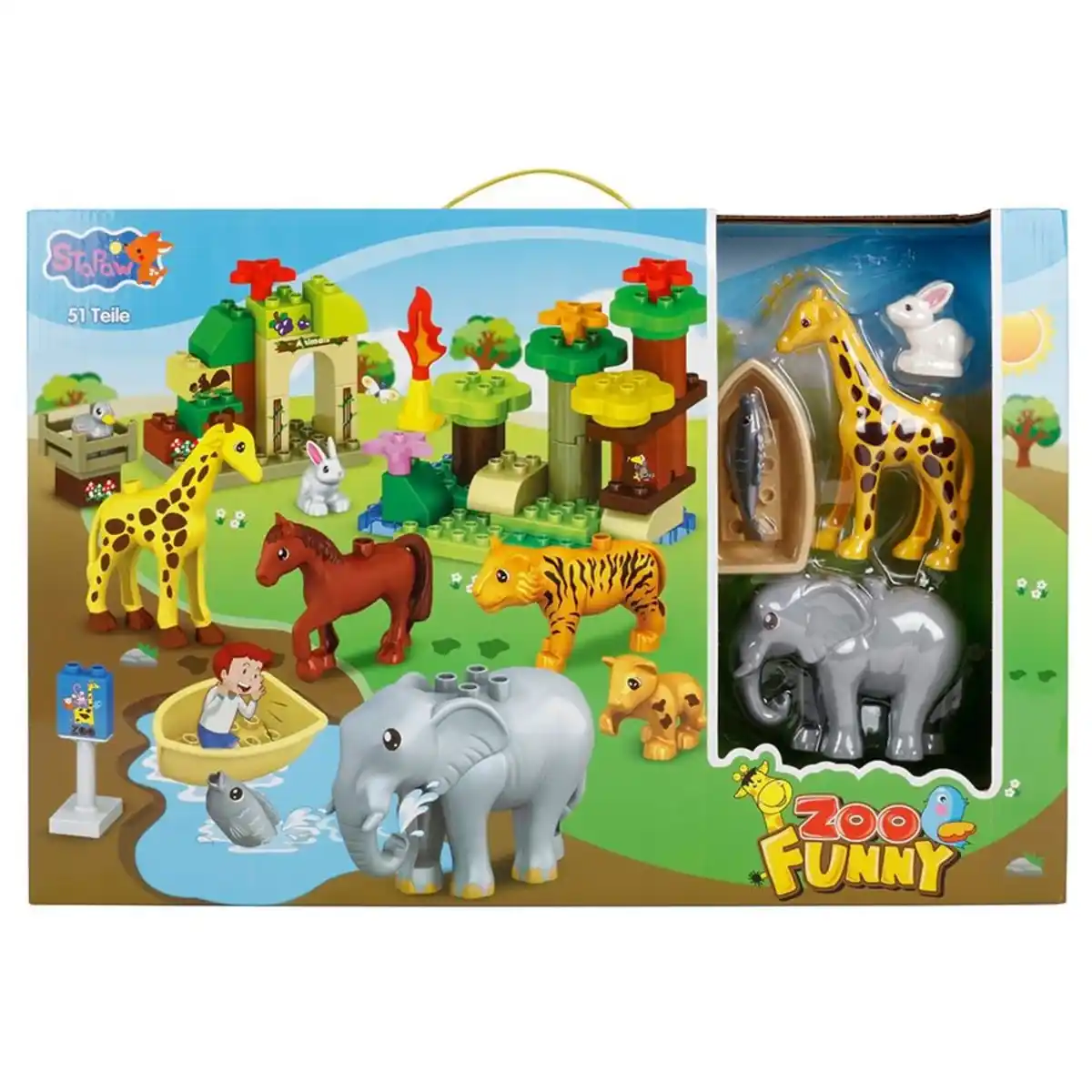 Bild 1 von StarPower Steckbaustein-Set Funny Zoo 51-teilig