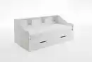 Bild 4 von Funktionsbett RENE von 90 auf 180 x 200 cm ausziehbar, mit 2 Schublade & Regal, weiß
