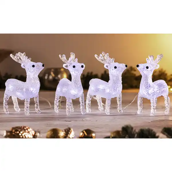 Bild 2 von LED-Acryl-Mini-Figur 4er-Set - Rentier