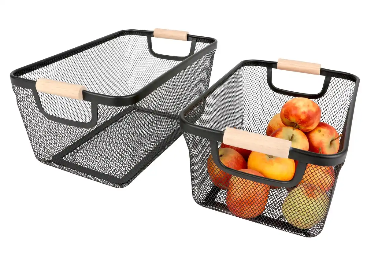 Bild 1 von Drahtkorb mit Holzgriff