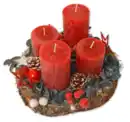 Bild 1 von Adventsgesteck auf Birkenscheibe*