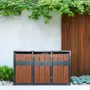 Bild 1 von 3er Mülltonnenbox aus Stahl, ca. 198,5 x 80 x 116 cm - Anthrazit