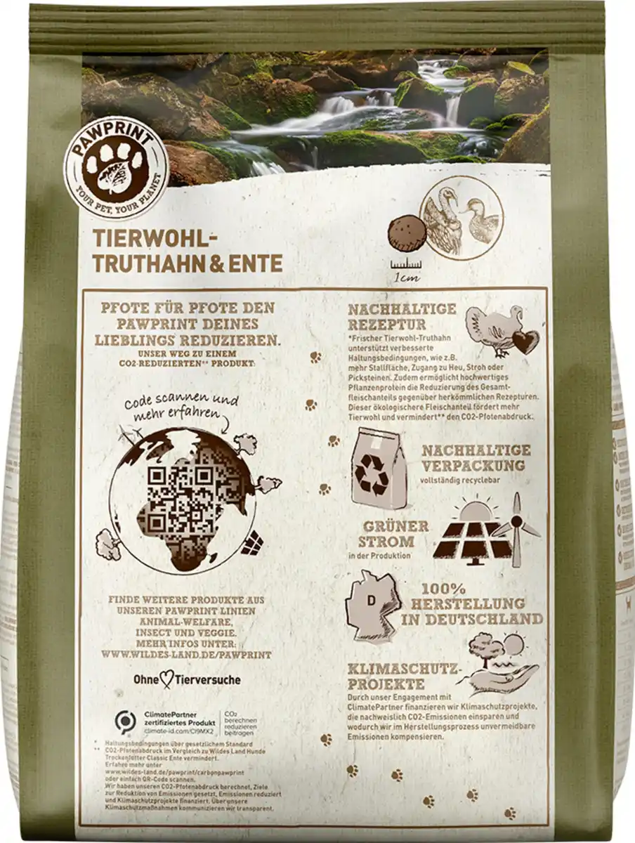Bild 2 von Wildes Land Hundefutter Tierwohl Truthahn & Ente, 1.000 g