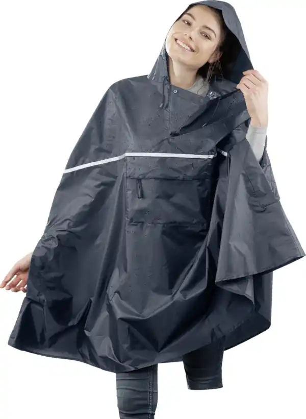 Bild 2 von IDEENWELT Regencape unisex blau