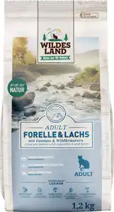 Wildes Land Katzentrockenfutter Forelle Lachs, 1,2 kg