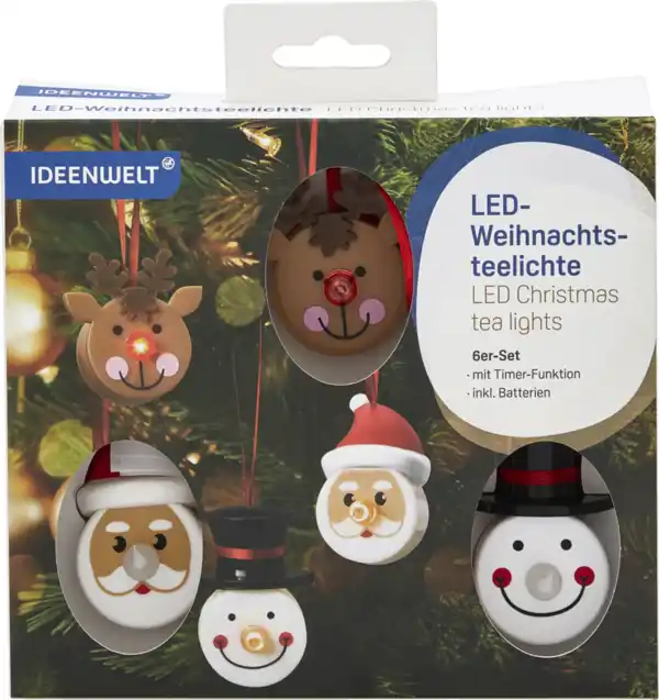 Bild 1 von IDEENWELT 6er Set LED Weihnachtsteelichte