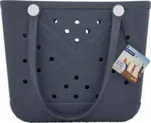 IDEENWELT Strandtasche grau/blau