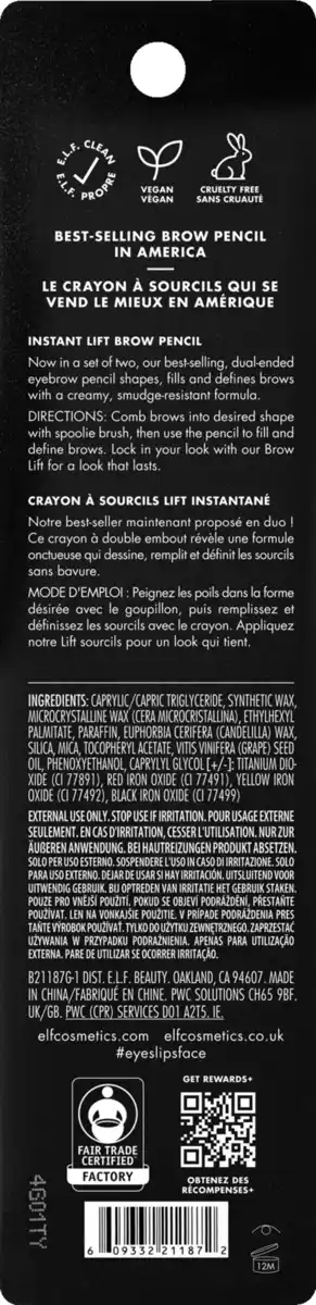 Bild 2 von e.l.f. Cosmetics Instant Lift Brow Pencil Set Deep Brown