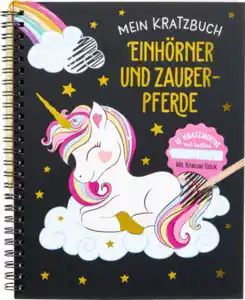 IDEENWELT Kratzbücher Einhörner und Zauberpferde