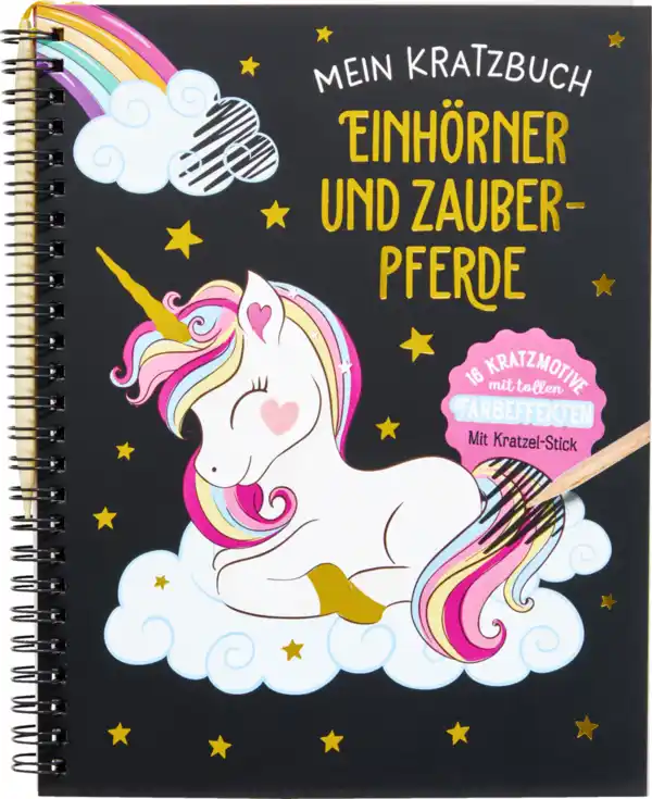 Bild 1 von IDEENWELT Kratzbücher Einhörner und Zauberpferde