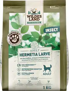 Wildes Land Hundefutter Insect Hermetia Larve, 1.000 g