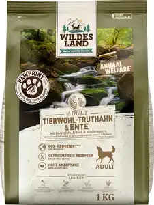 Wildes Land Hundefutter Tierwohl Truthahn & Ente, 1.000 g
