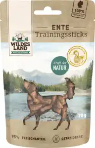 Wildes Land Hundesnack Trainingssticks Ente, 70 g