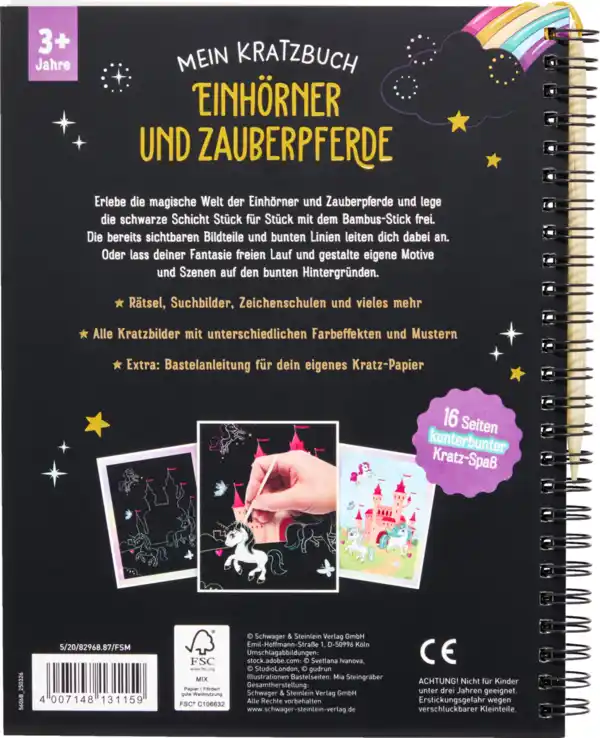 Bild 2 von IDEENWELT Kratzbücher Einhörner und Zauberpferde