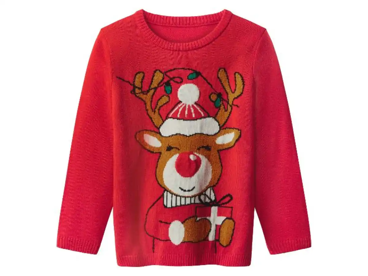 Bild 2 von lupilu® Kinder Weihnachtspullover mit LED-Effekt