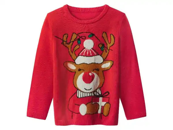 Bild 2 von lupilu® Kinder Weihnachtspullover mit LED-Effekt
