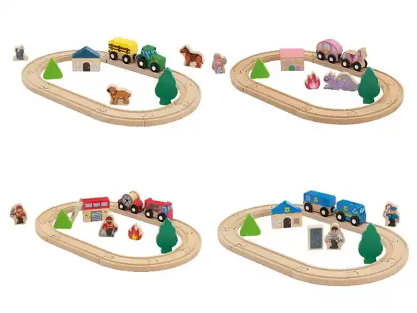 Bild 1 von lupilu® Bahnset Bauernhof / Prinzessin / Feuerwehr / Polizei