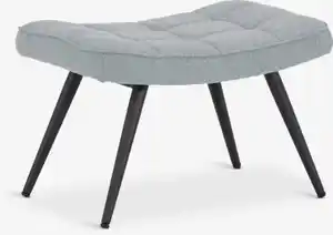 Fußhocker ULDUM Stoff grau/schwarz