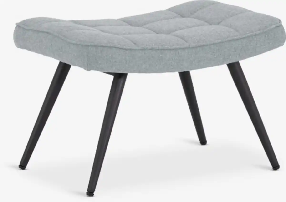 Bild 1 von Fußhocker ULDUM Stoff grau/schwarz