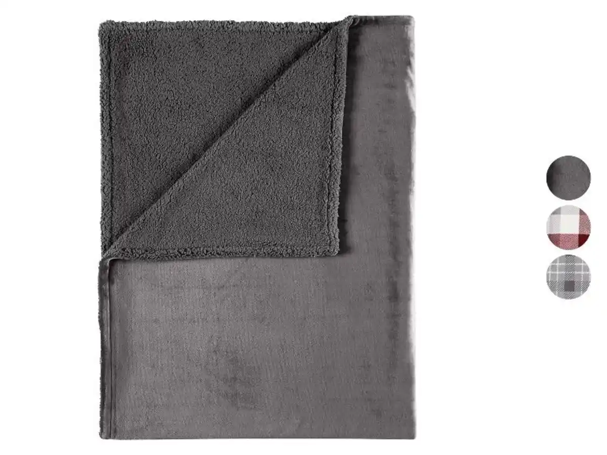 Bild 1 von LIVARNO® Kuscheldecke mit Teddyfleece
