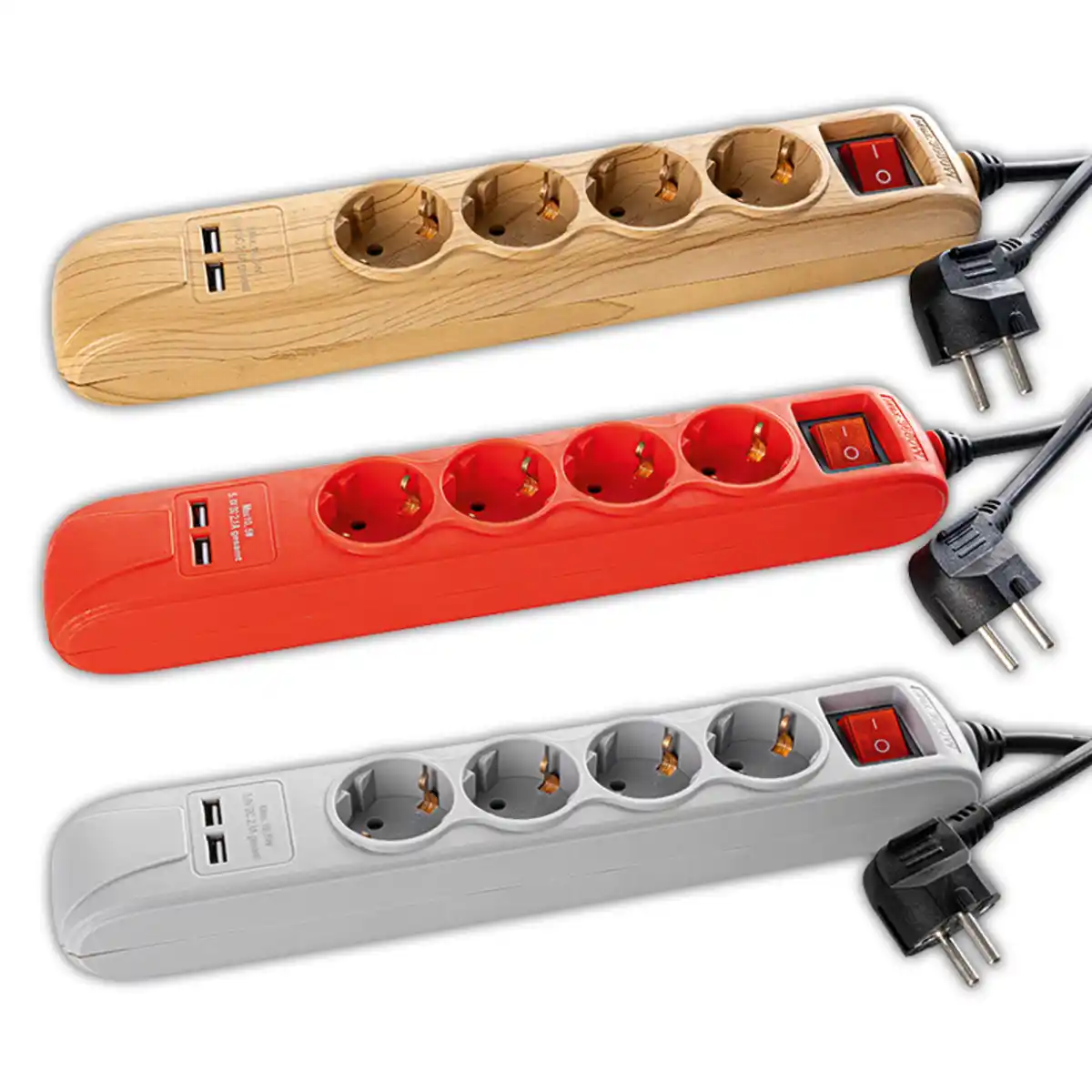 Bild 1 von cet 4-Wege-Steckdosenleiste mit USB