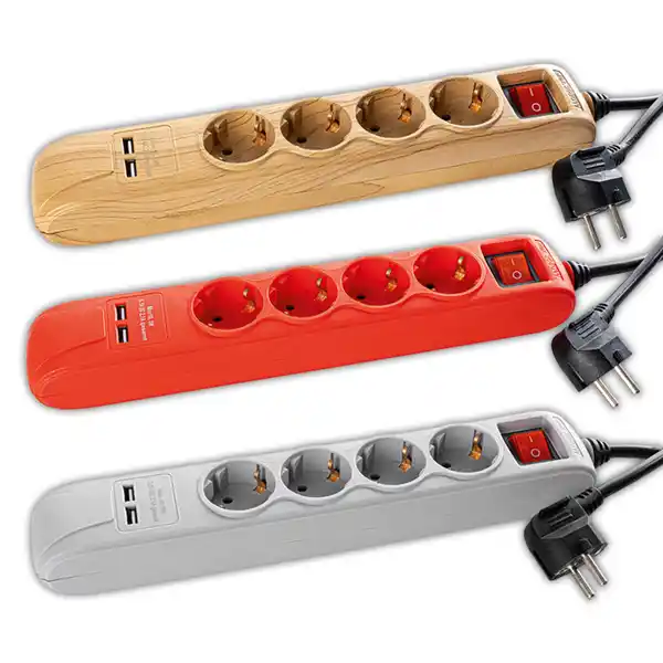 Bild 1 von cet 4-Wege-Steckdosenleiste mit USB