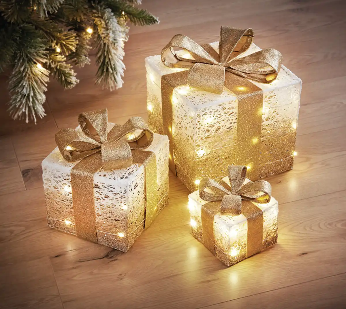 Bild 1 von Weiße LED Weihnachtsgeschenke o.G.3er Pack