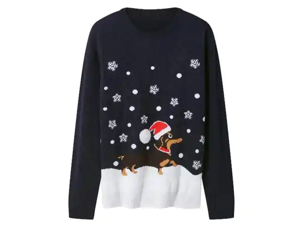 Bild 1 von esmara® Damen Weihnachtspullover mit LED-Effekt / Weihnachtspullover mit Musik / Weihnachtspullover