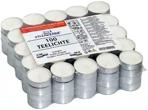 Villa Verde Teelichter Ø 3,4 x 1,4 cm weiß 100er Pack