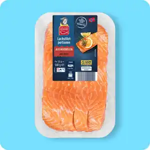 GOLDEN SEAFOOD Lachsfilet-Portionen, Aus Norwegen