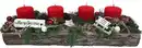 Bild 1 von Adventstablett mit 4 Kerzen 15 x 6 x 46 cm Birke rot