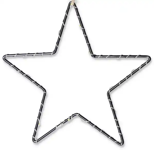 Bild 1 von toom LED-Leuchtstern schwarz 20 LEDs warmweiß Ø 18 cm