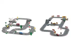 lupilu® Straßen-Set Stadt / Straßen-Set Rennstrecke, 35-teilig / 38-teilig