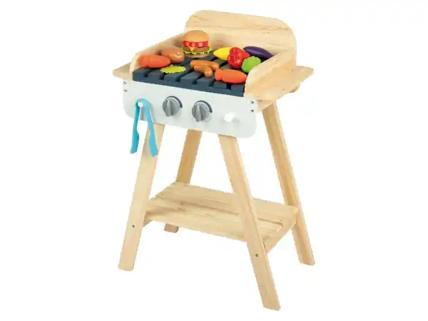 Bild 1 von Playtive Holz Spielzeug-Grill für draußen, 14-teilig