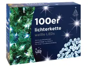 Lichterkette 100 LED in kaltweiß
