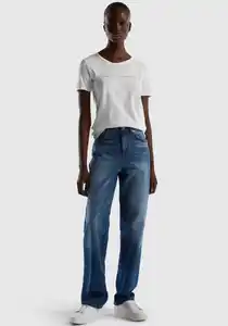 United Colors of Benetton T-Shirt (1-tlg) mit glitzerndem Druck