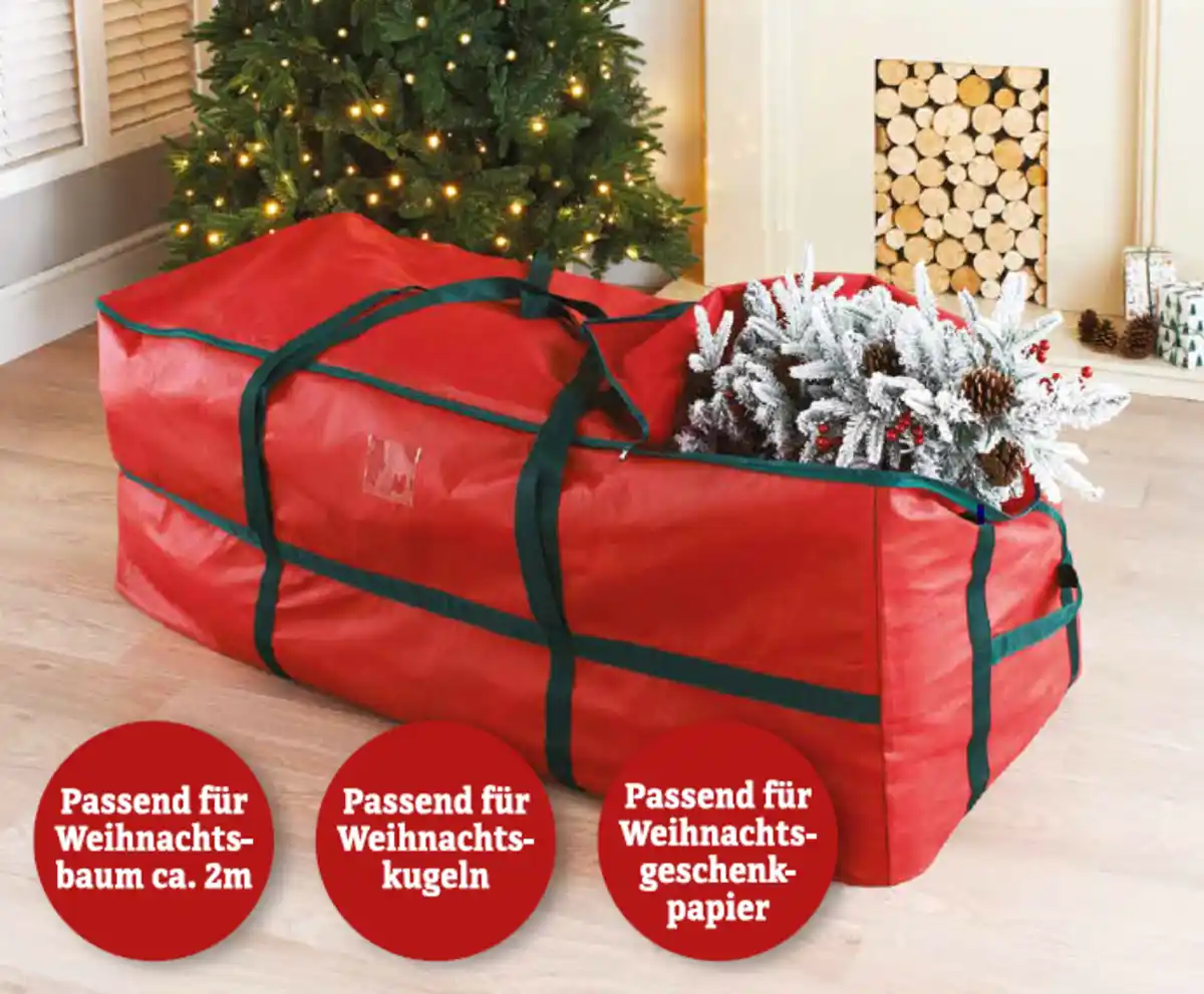 Bild 1 von Weihnachtsbaum Aufbewahrungstasche 61x150x61cm rot