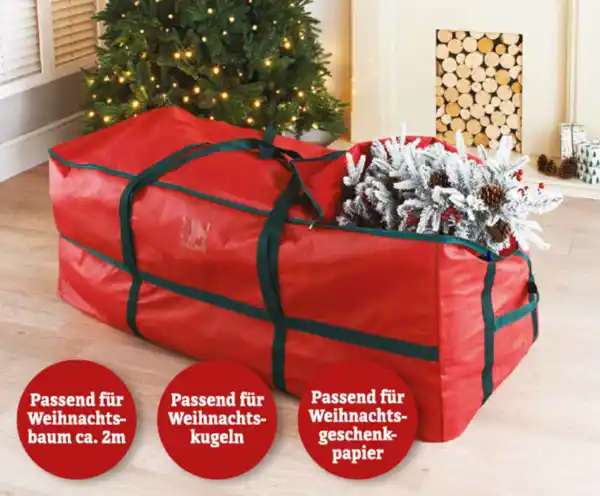 Bild 1 von Weihnachtsbaum Aufbewahrungstasche 61x150x61cm rot