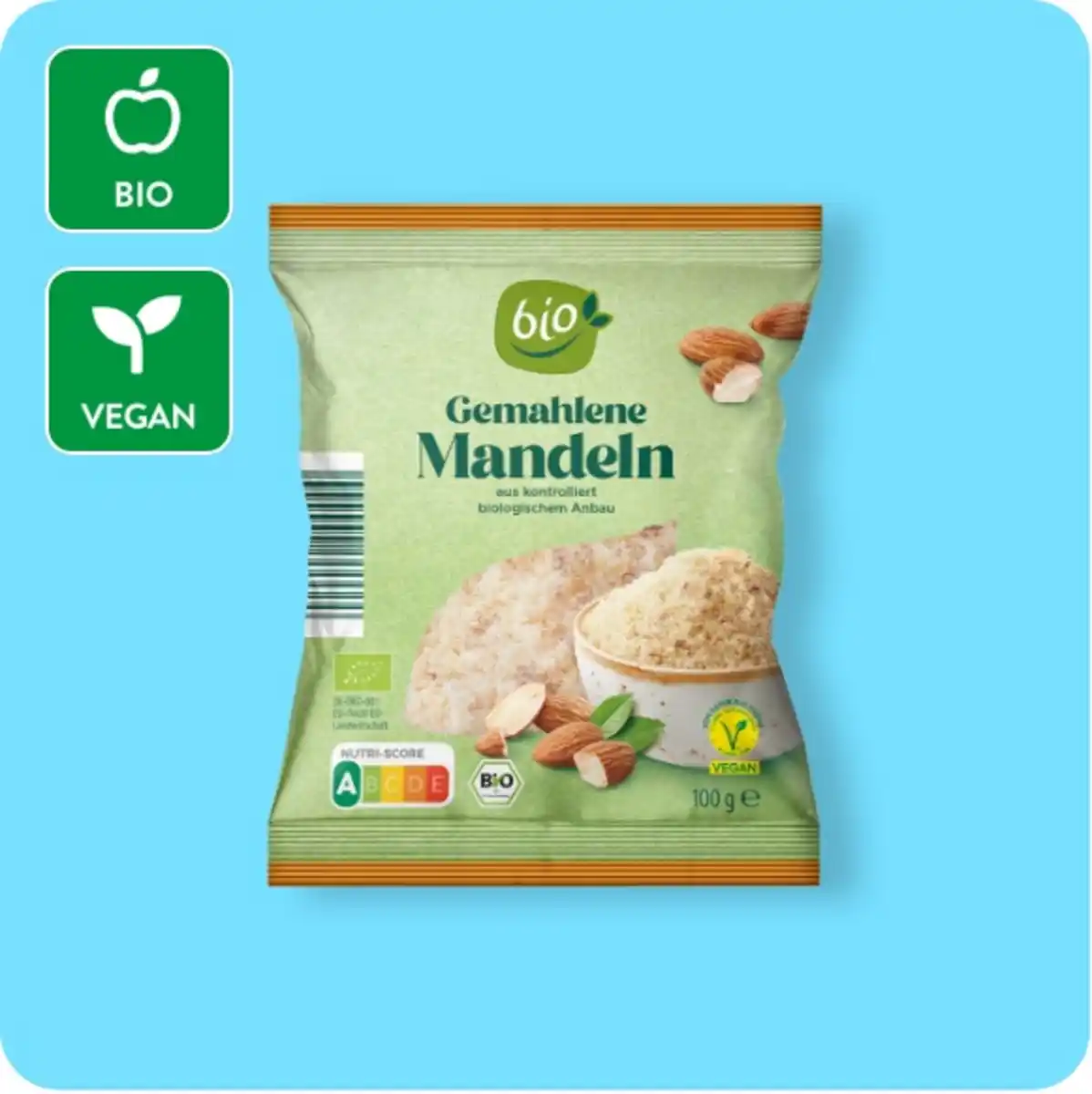 Bild 1 von BIO Bio-Mandeln oder -Haselnüsse, Gemahlen