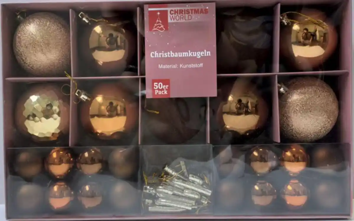 Bild 1 von Christbaumkugeln 50er Farbe: Gold