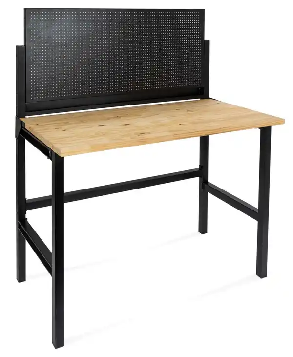 Bild 1 von TrendLine Klappbare Werkbank mit Massivholzplatte & Lochrückwand