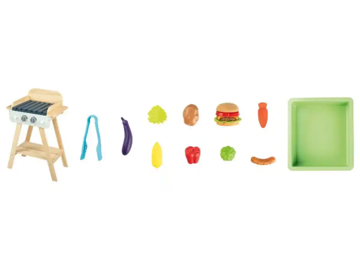 Bild 3 von Playtive Holz Spielzeug-Grill für draußen, 14-teilig