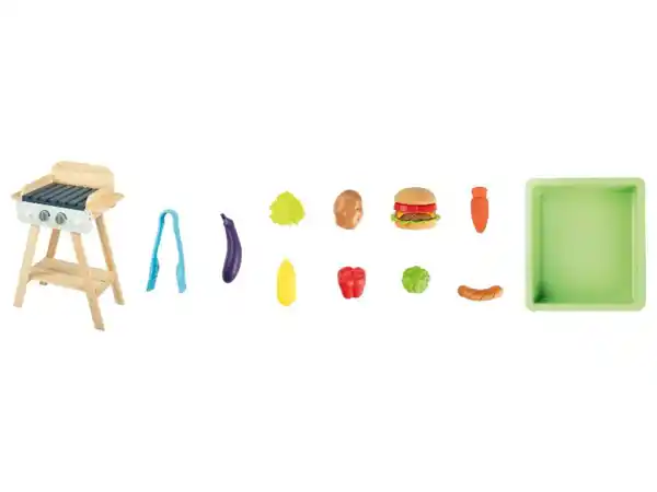 Bild 3 von Playtive Holz Spielzeug-Grill für draußen, 14-teilig